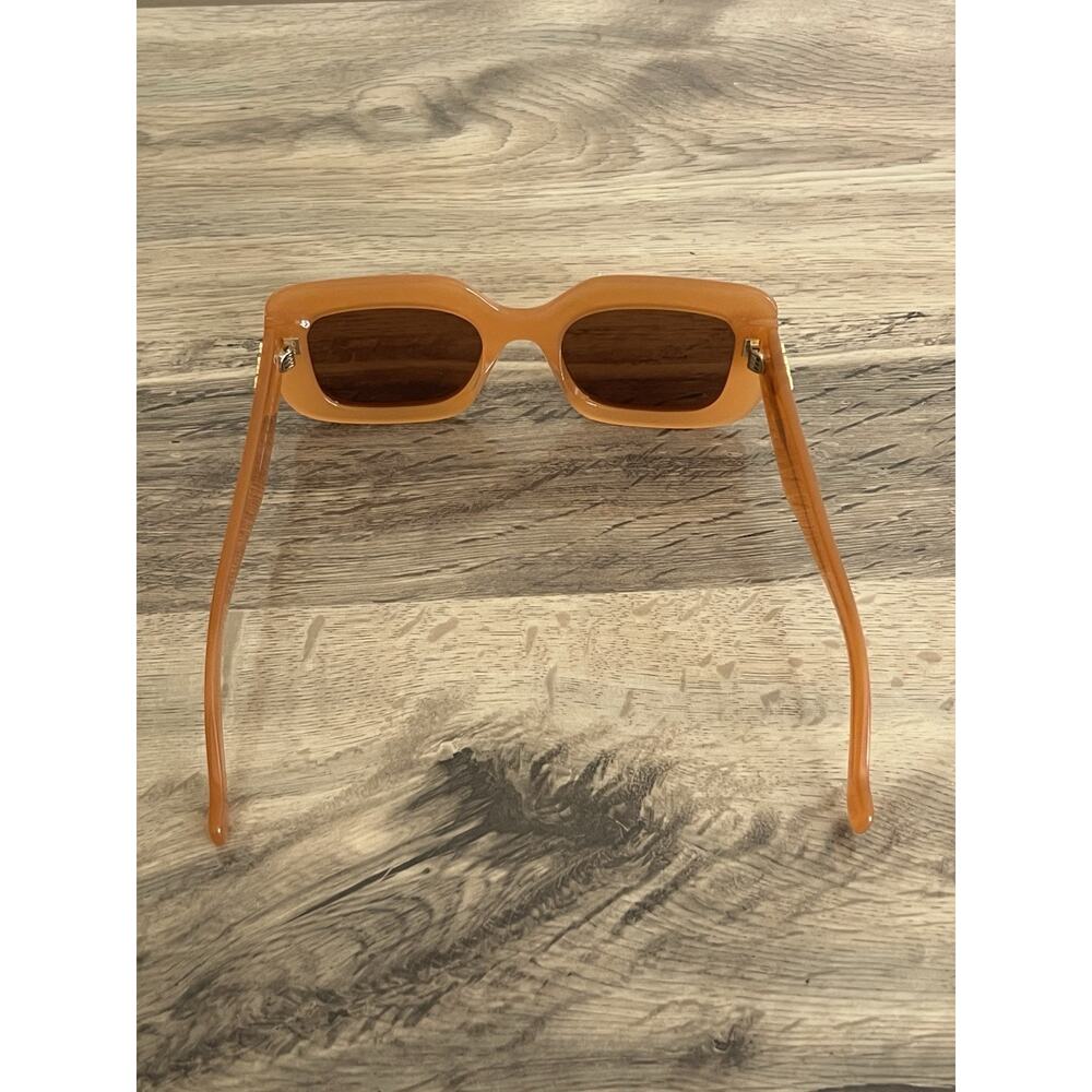 Loewe Lw400351 44E Anagram Square orange pastel Clear square Frame Sunglasses - Picture 9 of 10